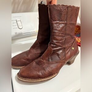El Naturalisa - Brown Leather Western Style Women's Boots - 9.5